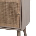 thumbnail image 3 of Benjara 1 Door and 1 Drawer Wooden Accent Chest with Mesh Pattern Front-Color:Gray, 3 of 5