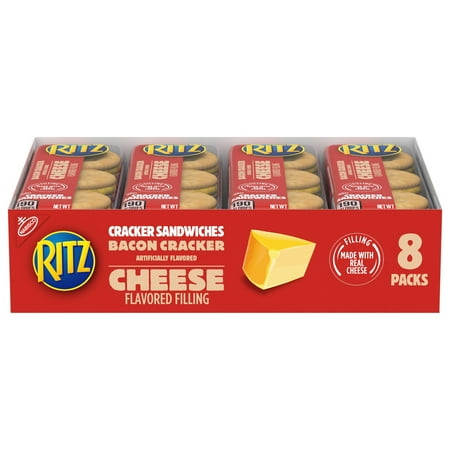 UPC 044000045661 product image for RITZ Bacon Flavored Crackers with Cheese Sandwich Crackers, 8 - 1.35 oz Packs | upcitemdb.com