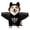 Black - L, variant on Halloween Dog Hoodie With Bat Skeleton Print, Pet Costume With Ears, Dog Dress Up For Party And Photos,Black - L