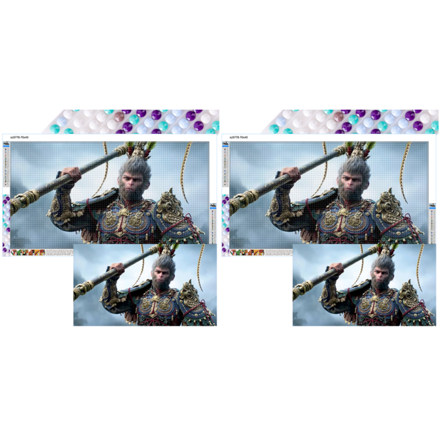5D DIY Con Taladro Mito Wukong Arte Artesanal 70x40cm