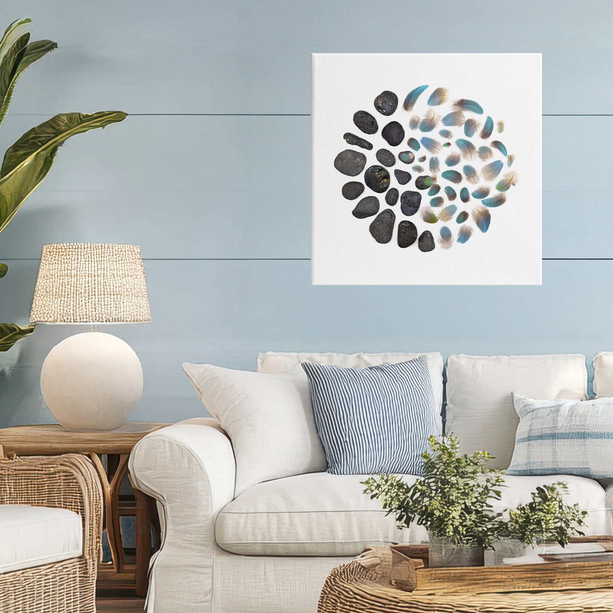 Stupell Industries Feathers & Rocks Collection Canvas Wall Art, design by Beth Adoette