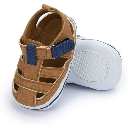 

QWZNDZGR Baby Girls Boys Sandals Infant Summer Beach Shoes Anti Slip Rubber Sole Outdoor First Walking Crib Shoes