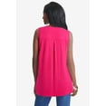 thumbnail image 2 of Jessica London Women's Plus Size Stretch Knit Hi-Low Zip Tunic, 2 of 4