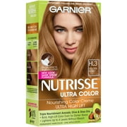 Garnier Nutrisse Ultra Color Nourishing Bold Permanent Hair Color Creme, HL3 Golden Honey