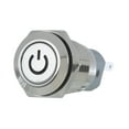 thumbnail image 2 of 4xDC 12V 16mm Aluminio LED Coche Iluminado Botón Interruptor Azul 4 piezas Sunnimix Interruptor LED de metal de aluminio para automóvil, 2 of 8