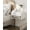 White vertical stripe, variant on Modern Floating Bedside Table, Wall Mounted Nightstand with Rattan Drawer, Compact Floating Storage Shelf