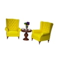 thumbnail image 3 of Juego de sofá americano en miniatura para casa de muñecas, muebles para casa de muñecas, escala 1/12, manualidades, mini adorno, juego de mesa y sofá Amarillo, 3 of 6