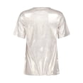 thumbnail image 4 of Lejafay Women Short Sleeve Shiny Metallic T Shirt Tank Tops Holographic Crop Top Festival Party Champagne S, 4 of 6