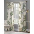 thumbnail image 4 of Palm Tree Sheer Curtains 84 Inch Length 2 Panels Set, Sage Green Tropical Nature Plant Watercolor Voile Window Treatment Rod Pocket Curtains Sheers Drapes for Bedroom/Living Room/Kitchen 52"x84"x2, 4 of 7