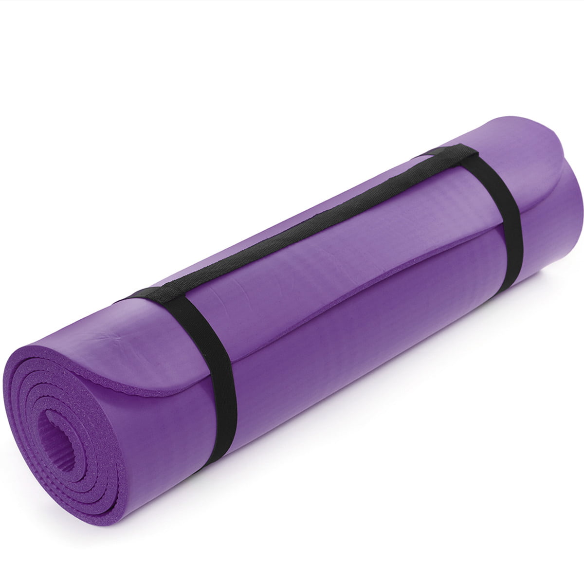 Yoga Mat 6mm Thick High Density PVC Anti-Tear Exercise W/Carrying Strap 72x24 