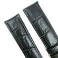 thumbnail image 2 of Alligator Grain Black Matte Leather Watch Strap, 2 of 3