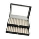thumbnail image 4 of Caja de almacenamiento de la pluma Caso de recolección de la pluma Premio Caso de colección de coleccionistas de joyería multipropósito para regalo de 24 cuadrículas gris negro, 4 of 8