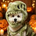 thumbnail image 5 of Halloween Dinosaur Skeleton Dog , Plush Pet Dino Cosplay Outfit with Headpiece, Cute Fancy Dress for Small Medium Dogs, for Halloween Party Holiday Photo Props, 5 of 6