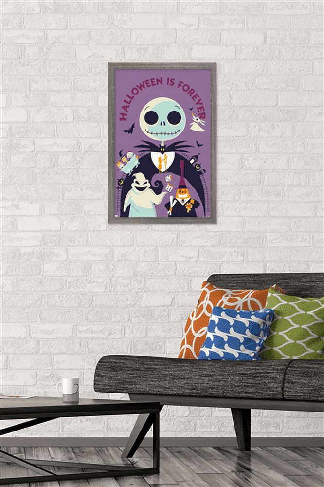Disney Tim Burton's The Nightmare Before Christmas - Forever Wall Poster, 14.725" x 22.375", Framed