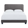 thumbnail image 6 of Modway Celine Channel Tufted Performance Velvet Twin Bed in Gray, 6 of 8