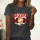 thumbnail image 2 of Blusa informal de manga corta con cuello redondo y estampado suelto de verano para mujer con estilo OAVQHLG3B Store  lin121212, 2 of 4