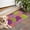 Pink, variant on Pink Floral and Petal Pattern Door Rugs,Washable Non Slip Door Mats Indoor,Decorative Door Mats,Entry Mat Indoor for Entrance,Bedroom,Kitchen,Bathroom,17"x30"