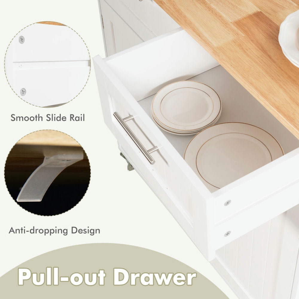 Finihen Rolling Cart, Kitchen Island Cart, Heavy Duty Rolling Kitchen Cart with Tower Holder and Drawer, for Kitchen, Dining Room, White Finihen Rolling Cart, Kitchen Island Cart, Heavy Duty Rolling Kitchen Cart with Tower Holder and Drawer, for Kitchen, Dining Room, White