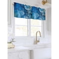 thumbnail image 3 of Valances for Windows Abstract Marble Rod Pocket Cafe Window Treatments Valance Curtains for Kitchen Bathroom Laundry Basement Windows 60"x14", 3 of 9