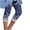 Blue, variant on jsaierl Capri Pants Women Plus Size Elastic Waist Capri Shorts Ladies Wide Leg Drawstring Skimmers Yoga Print Stretch Capris Capri for Women