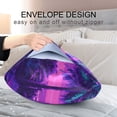 thumbnail image 4 of Yayeee Pillowcase King Size Set of 2 Satin Wrinkle Resistant Pillow Case, Purple Digital Art, 4 of 7