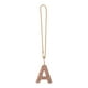 thumbnail image 1 of Accesorios de colgante para espejo retrovisor del coche con letras A de metal/rhinestones y diamantes, 1 Pcs, color champagne, 1 of 6