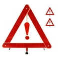 thumbnail image 1 of GOOHOCHY 3 piezas de triángulos de advertencia reflectantes de emergencia para vehículos en carretera. Señales de advertencia triangulares., 1 of 8