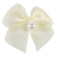 thumbnail image 4 of Offray accessories, cream 5/8 inch value pack 2 loop bow with pearl accessor yard for wedding, hair clips, and scrapbooking, 40 count, 1 package, 4 of 11