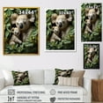 thumbnail image 4 of Designart "Snuggly Koala Clan" Animals Canvas Wall Art - Traditional Green Koala Entryway Wall Art Print, 4 of 6