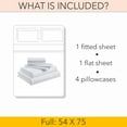 thumbnail image 6 of PRATYUX Full 6-Piece Percale Bed Sheets Set 800-Thread Count 100% Pure Organic Percale Cotton, 25" Deep Pockets (1 Flat, 1 Fitted, 4 Pillowcases) - White Percale, 6 of 7