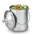 thumbnail image 4 of ENLOY Compost Bin, Stainless Steel Indoor Compost Bucket for Kitchen Countertop with Carrying Handle 1.3 Gallon Easy to Clean, 4 of 8