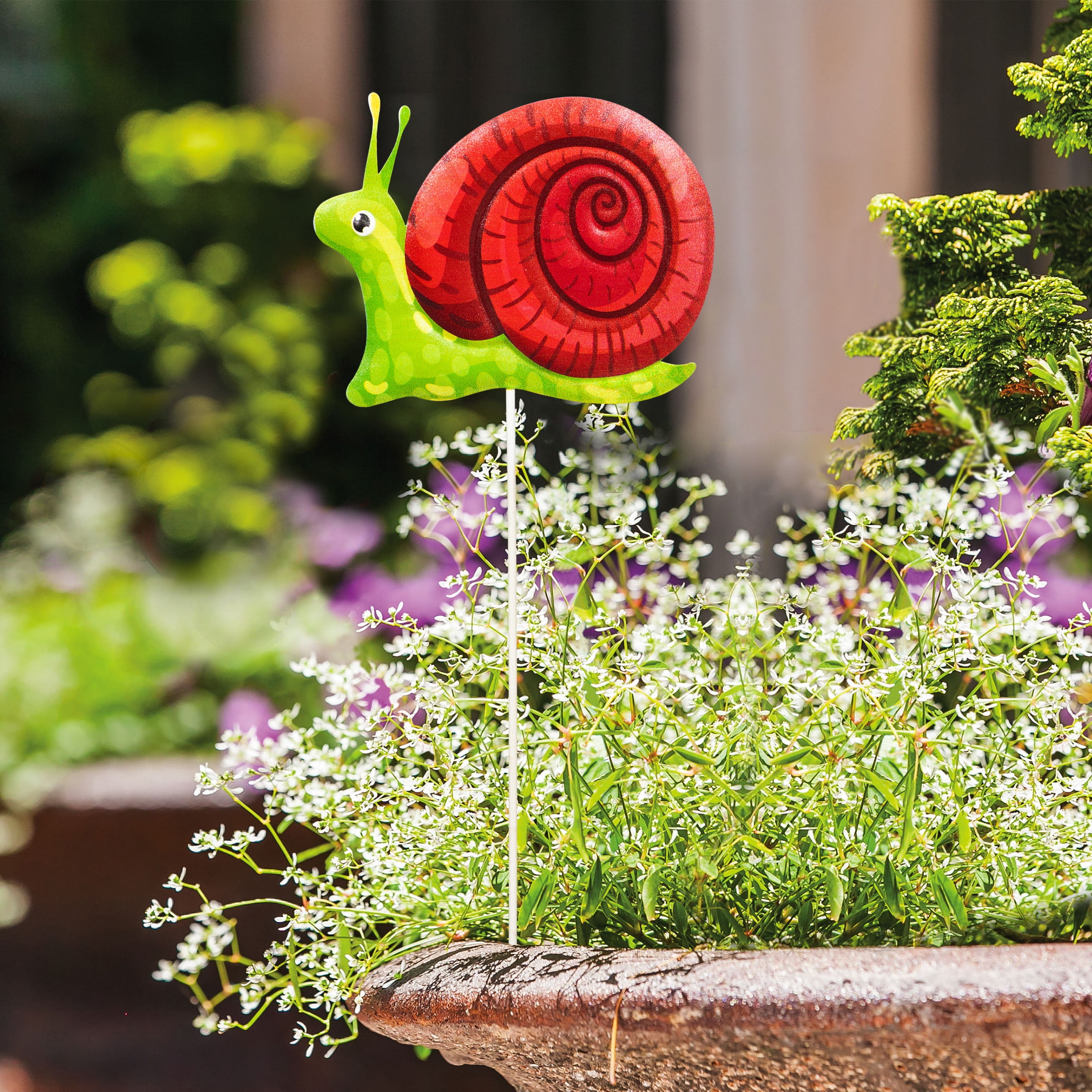 Mainstays 5" x 12" Metal Snail Indoor or Outdoor Plant Stake
