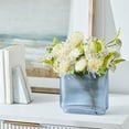 thumbnail image 3 of Better Homes & Gardens Ribbed Glass Vase, 7'', Blue, 3 of 6