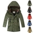 thumbnail image 5 of EnJoCho Youth Hooded Winter Parka Quilted Puffer Coat Boys Girls Fleec𝖾 Lined Insulated Thermal Windproof Snow Jacket 𝖶aterproof Warm Down Coat Kids Outerwear, 5 of 5