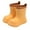 Yellow, variant on Hpapadks Toddler Rain Boots School Outdoor Activities Solid Water Shoes With Easy On Handles Casual Waterproof Brown 3-4 Y