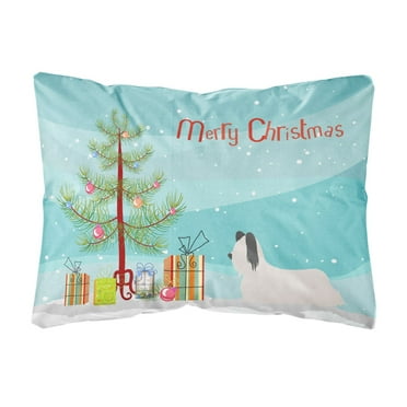 Carolines Treasures BB8440PW1216 Skye Terrier Christmas Canvas Fabric Decorative Pillow, 12H x16W, multicolor