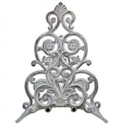 Floral & Spade Garden Hose Holder Reel White Cast Iron 13.25" Tall by Flag Emotes