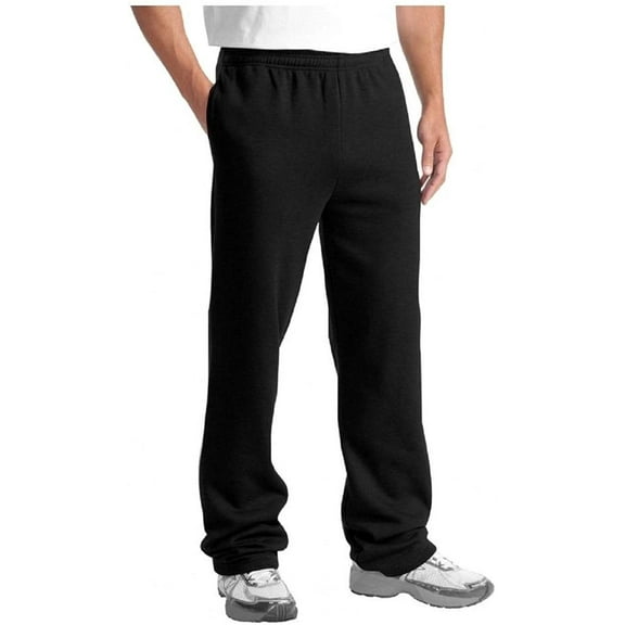 JMR Men's Fleece Sweatpants, Elastic Waistband/Open Bottom With Side Pockets-6X