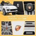 thumbnail image 3 of UBesGoo 12V Kids Ride on Car Toys, Licensed Porsche Cayenne Powered Electric Car for Kids, Parent Remote Control, White, 3 of 9