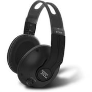 Coby CV340 Professional Studio Monitor Headphones with Dual Volume Controls, Black