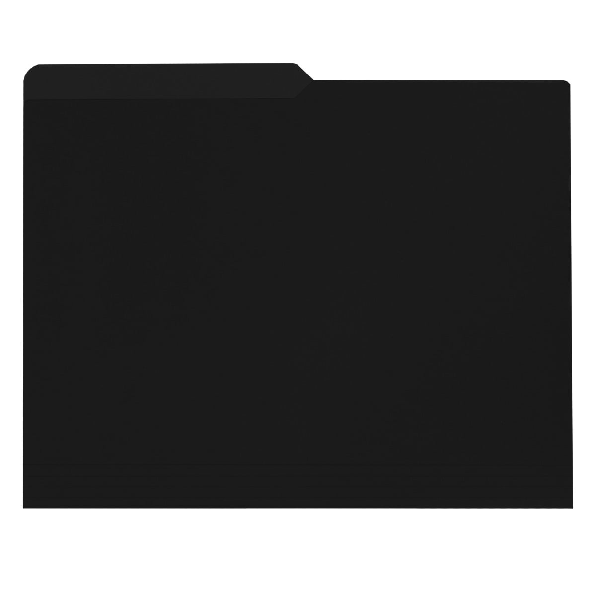 UOFFICE File Folder Letter Size 1/2 Cut Tab 100 Pack Black