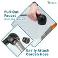 thumbnail image 6 of Utility Sink Dual-Handle Universal ABS Plastic Pull-Out Faucet in Black, 6 of 10