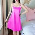 thumbnail image 2 of LIaqionyy Women Mini Slip Sleepwear Spaghetti Strap Satin Nightgown Scoop Neck Babydoll Dress Chemise Nightwear, 2 of 5