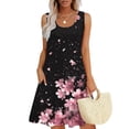 thumbnail image 1 of Ovzne Robes pour Femmes Robe Femme Décontractée Ample Été Robe Imprimée Sans Manches Col en V Ensemble Haut/chemise Grande Taille Robe Maxi Imprimée Liquidation, 1 of 6