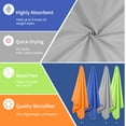 thumbnail image 4 of PiccoCasa Microfiber Dry Sand Free Beach Travel Towel 30"x60" Light Grey, 4 of 7