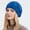 Blue, variant on Dyfzdhu Autumn Winter Hat Knitted Flanged Mixed Color Hanging Wool Black