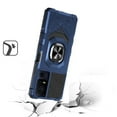 thumbnail image 3 of Phone Case for TCL 40T / TCL 40XL, Ring Kickstand Hybrid Case Cover + Tempered Glass (Blue), 3 of 5
