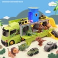 thumbnail image 3 of KYAIGUO Baby Dinosaur Truck Carrier Playset Toys Kids Toddler Realistic Plastic Dinosaurs Storage Toys with Lights & Music for 3+ Years Old, 3 of 6
