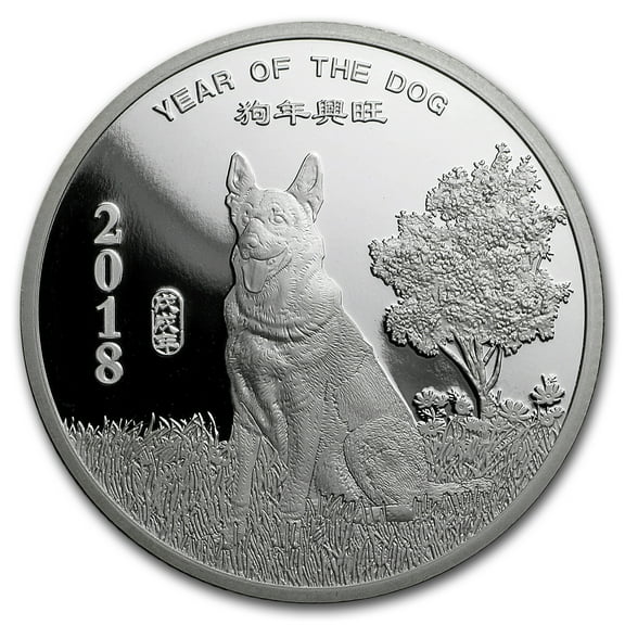 1 oz Silver Round - APMEX (2018 Year of the Dog)