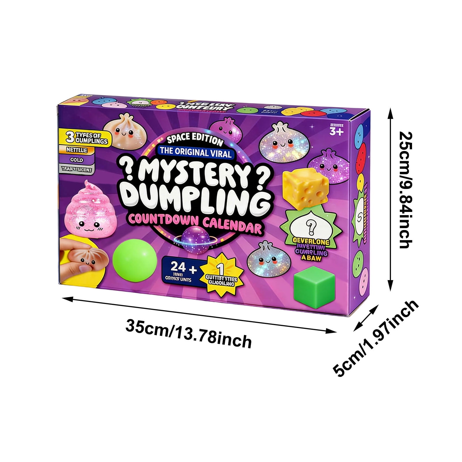 Dumpling Squishys Squishys Advent Calendar , 24 Days of Mystery Dumpling Squishy Tools Surprise Gift Set